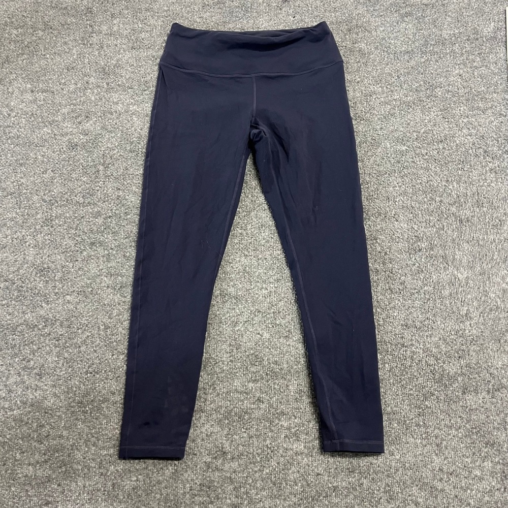 Prana Leggings Womens Size L Navy Blue High Rise Athletic Yoga Stained